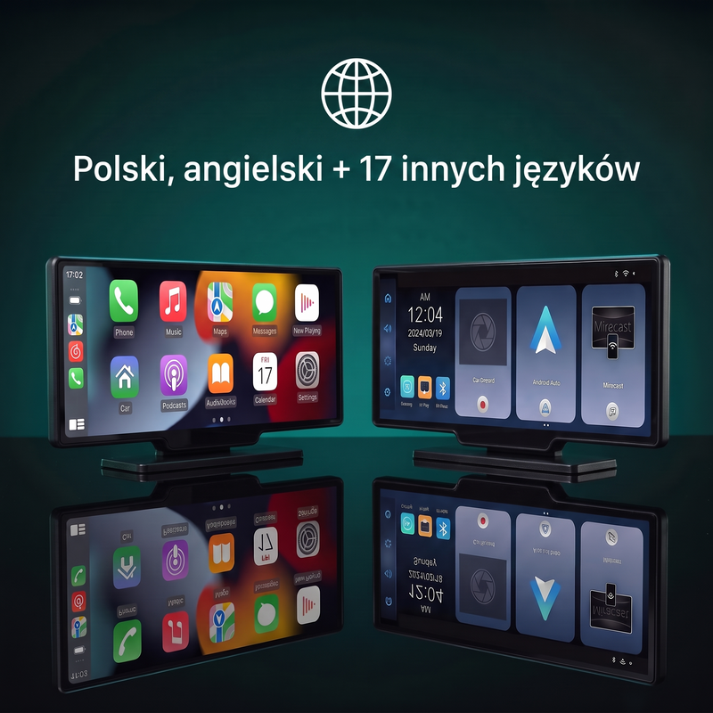 CarPlay, Android Auto, polski, angielski i 17 innych języków